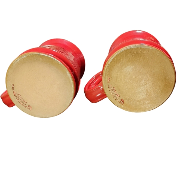 Daneen Little Red Hen Andover Main Ceramic Mugs Set of 2 Pre Owned Condition - Picture 5 of 10